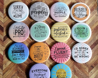 Pocket Mirror, Compact Mirror, Sarcastic Quotes, Anxiety Quotes, Sarcastic Gifts, Funny Quotes, Gifts for Anxious People, Handbag Mirror