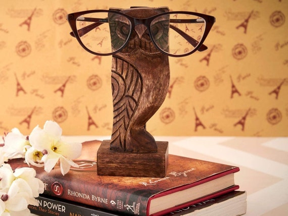 Wooden Owl Glasses Holder, Budhaelephant Shape Eyeglass, Eye Glass