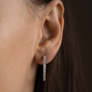 Moissanite Hoop Earrings