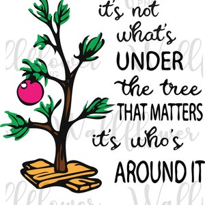 Charlie Brown Christmas Tree Digital Design, Cute Christmas Shirt Design (PNG ONLY)