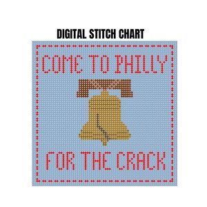 christmas needlepoint chart, digital stitch chart, cross stitch download, its always sunny in philadelphia, liberty bell, crude needlepoint