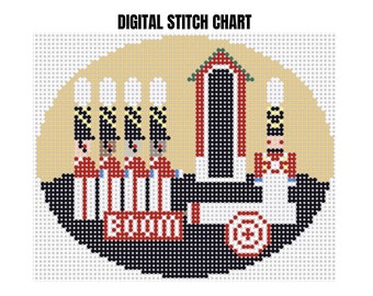radio city rockettes, nyc cross stitch pattern modern, needlepoint canvas chart, tap dancer ornament, new york city gifts for women, dance