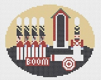 needlepoint canvas handpainted, radio city rockettes, new york city gifts for women, tap dance gifts for girls, nyc, christmas ornament