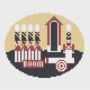 christmas needlepoint canvas nyc, toy soldier ornament, tap dance gift for girls,