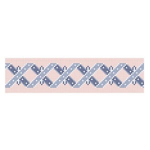 Hand Painted Needlepoint Canvas: Key Fob Strap, Bookmark (1.5x6 inches)