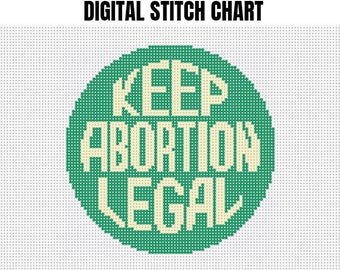 keep abortion legal needlepoint canvas, pro choice gift for women, social justice gift for her, feminist gifts for home, womens rights