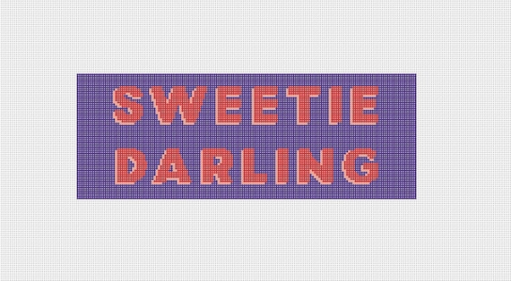 needlepoint canvas handpainted, absolutely fabulous, sweetie darling, needlepoint gifts for women, 90s nostalgia gift, christmas ornament