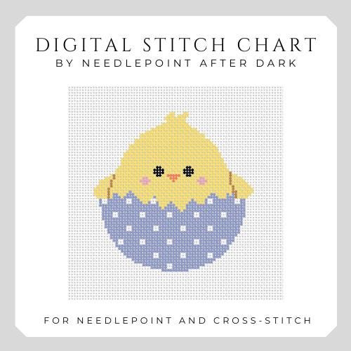 Easter Needlepoint Chart, Digital Needlepoint Chart, Needlepoint