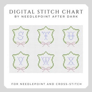 monogram haft igłowy, cyfrowy schemat haftu igłowego, schemat alfabetu haftu igłowego, haft igłowy dla początkujących, uroczy haft igłowy, haft igłowy ślubny, mini