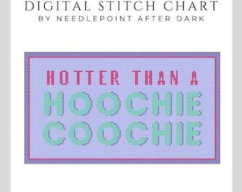 christmas needlepoint chart, chattachoochee, needlepoint pillow funny, coastal cross stitch pattern, southern gift for her, redneck gifts,