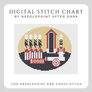christmas needlepoint chart, radio city rockettes,  nyc chart, tap dancer ornament, new york city gifts for women,