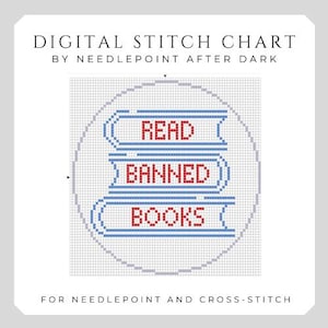 Lese verbotene Bücher, digitale Nadelstichvorlage, Kreuzstichmuster, Buchnadel, Libelle, lesen, Nadelspitze abstimmen, Kreuzstichmuster, Stickmuster