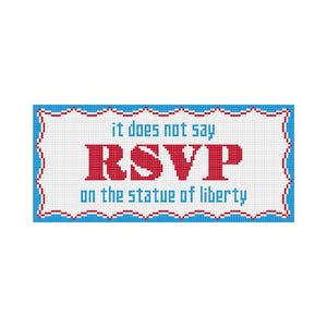 RSVP statue of liberty, handpainted needlepoint canvas, resist needlepoint canvas, pillow, clueless needlepoint, vote needlepoint