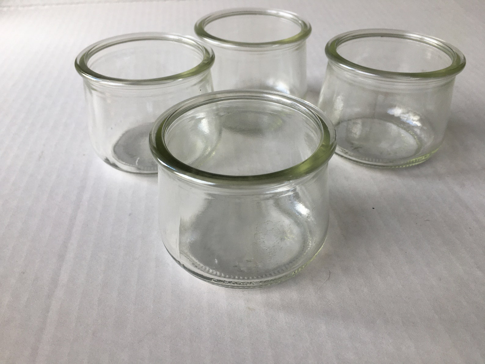 Clear Glass 3.5 oz. Yogurt/Dessert Jars Set of 4 Perfect | Etsy