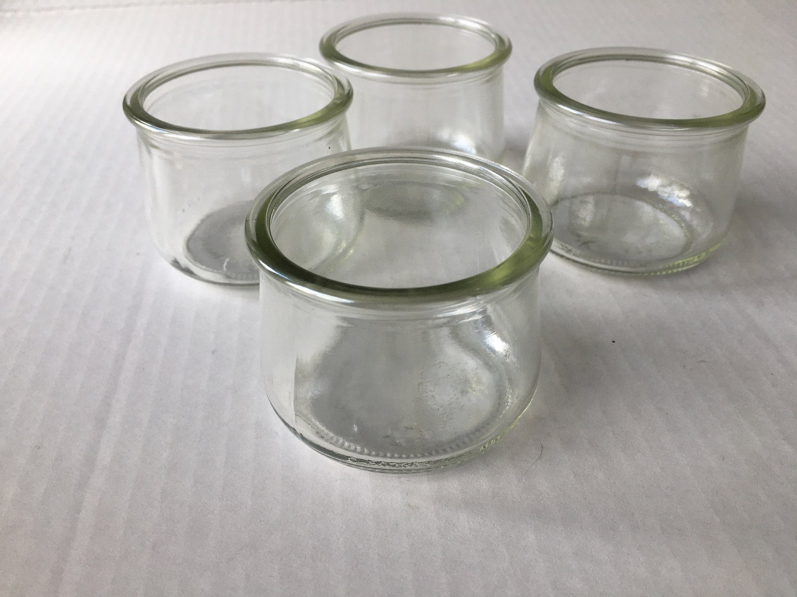 Clear Glass 3.5 oz. Yogurt/Dessert Jars Set of 4 Perfect Etsy
