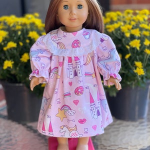 Nightgown for 18 Inch Doll/ Fits Like American Girl Doll Our Generation Doll