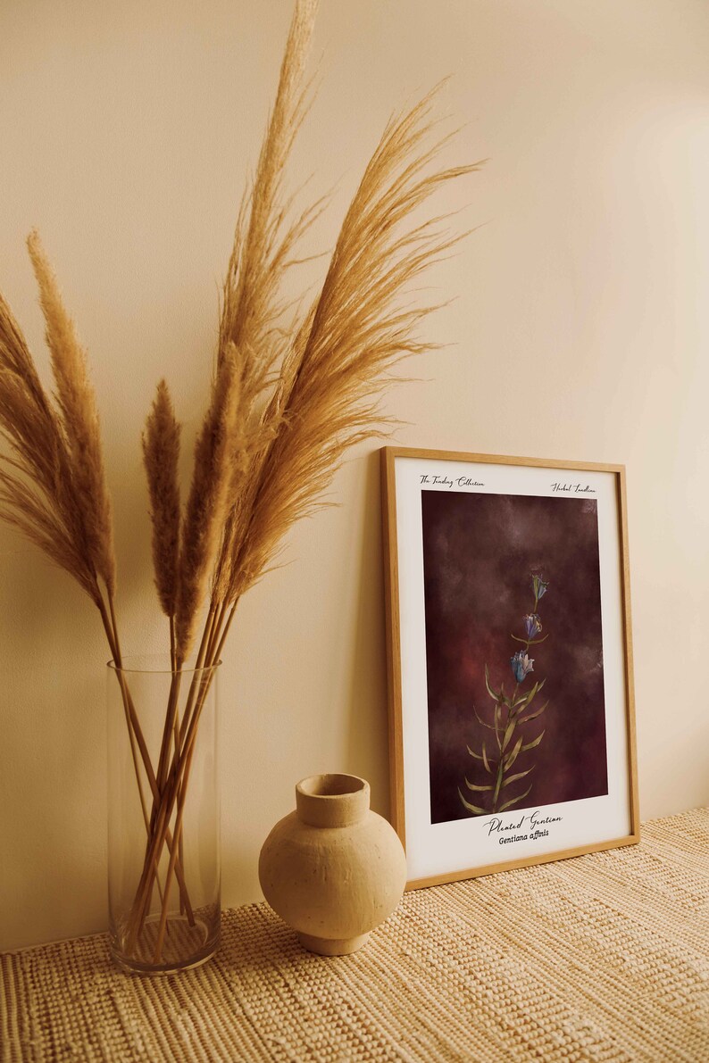 botanical illustration for bedroom decor