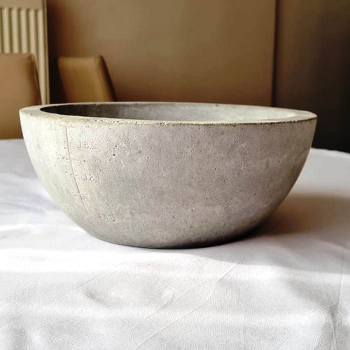persoonlijkheid knop Evolueren Concrete Bowl / 234 Cm Decorative Bowl / Cement Planter / - Etsy