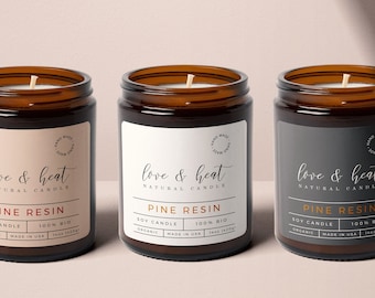 Editable Candle Label Template, DIY Candle Label, Modern Candle Label Design, Custom Candle Label