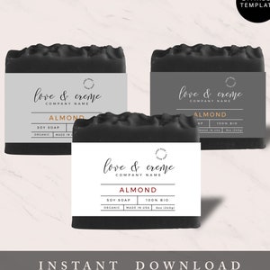 Printable Soap Label Download, Editable Bar Soap Label Template, Body Product Label Template, Custom Whipped Soap Label Template