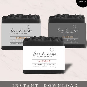 Download etichetta sapone stampabile, modello etichetta saponetta modificabile, modello etichetta prodotto corpo, modello etichetta sapone montato personalizzato
