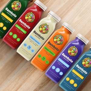 Editable Juice Bottle Label Template, DIY Bottle Sticker Design, Printable Label Sticker