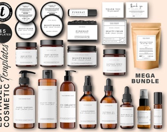 Editable Skincare Label Template: DIY Beauty Product Packaging (Digital Download)