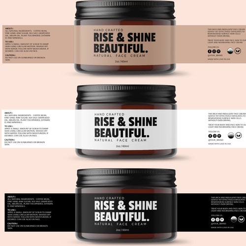 Editable Cosmetic Label Template Customisable Beauty Product - Etsy