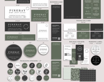 Editable Candle Business Branding Kit, Candle Branding Bundle, DIY Candle Template Package, Candle Business Kit, Candle Making Starter Kit