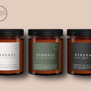 Editable Modern Candle Label Template: DIY Jar Design