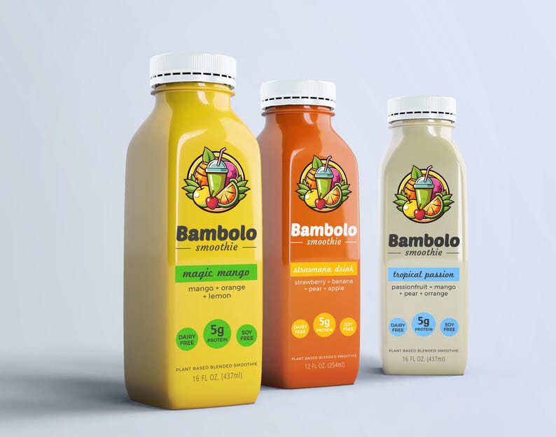 Smoothie Label Examples Editable Juice Bottle Label Template, DIY Smoothie & Cold Pressed Drink ...