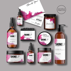 Editable Cosmetic Label Template: DIY Skincare & Soap Labels (Digital Download)