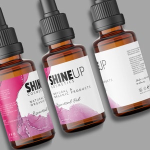 Editable Skincare Label Template, Cosmetic Product Labels, Beauty Branding Kit, DIY Printable Jar Labels, Templett image 6