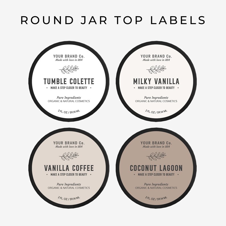 Editable Cosmetic Jar Label Template: DIY Beauty Product Labels ...