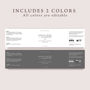 Editable Cosmetic Jar Label Template / Skincare Product Label Design ...