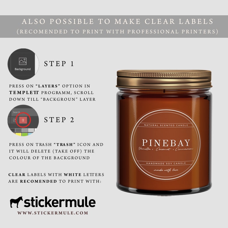 Editable Candle Label Template Printable Candle Labels Round Etsy