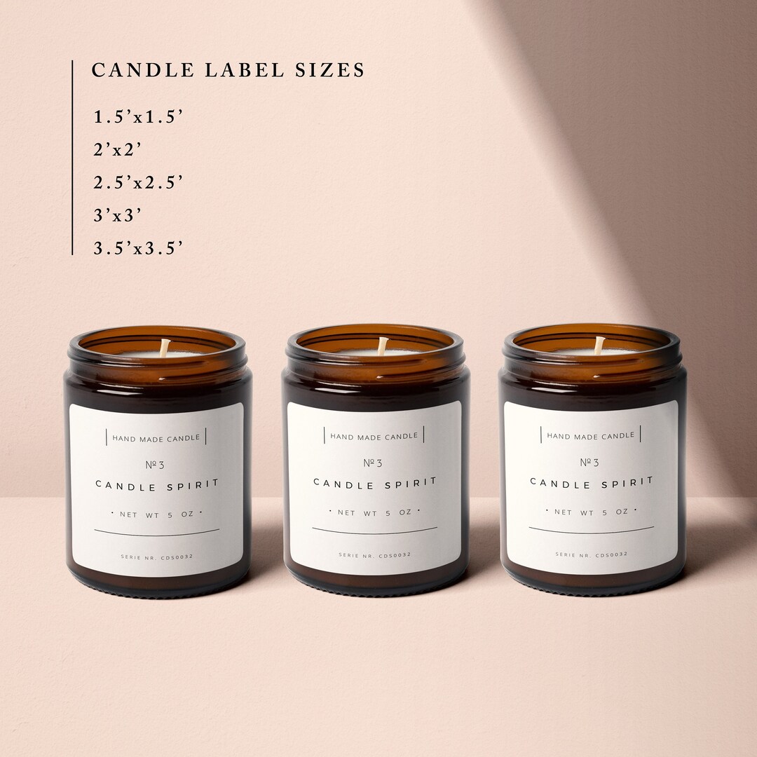 Editable Candle Label Template, DIY Candle Label, Modern Candle Label ...