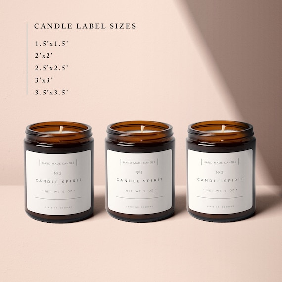 Candle Label Template, Editable Candle Labels, Minimalist Candle Label, Pre  Designed Modern Candle Label Template, Instant Download Jamie 