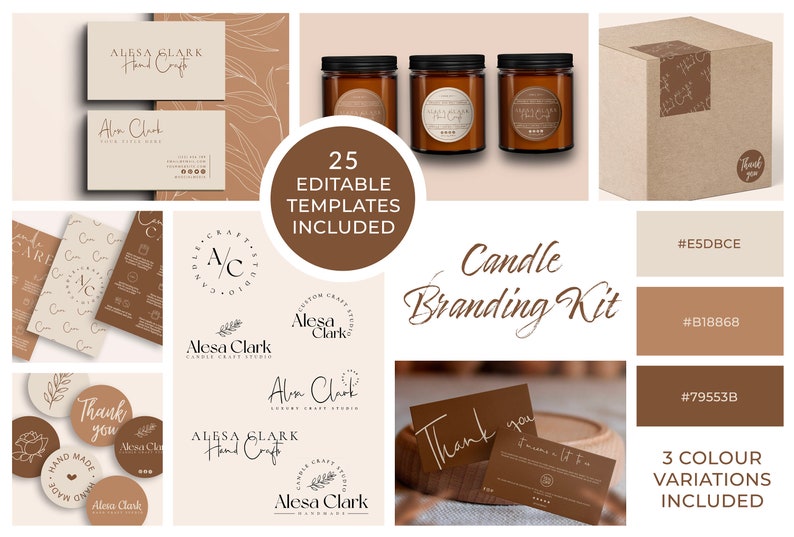 Editable Candle Branding Kit Candle Making Business Starter Etsy