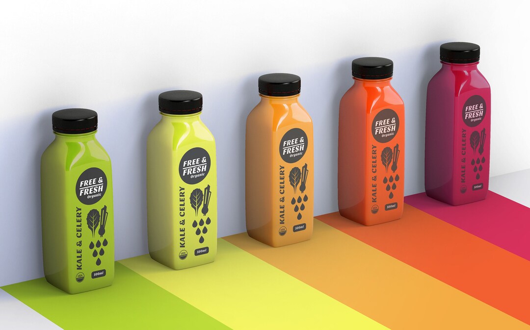 Editable Bottle Label Template, Juice Label Template, Cold Press Label ...