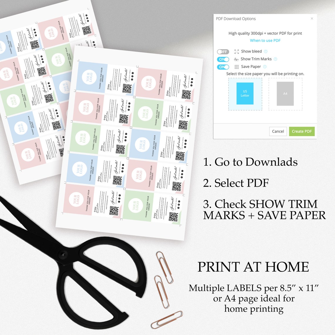 Editable Box Label Template: Custom Packaging Sticker (instant Download ...