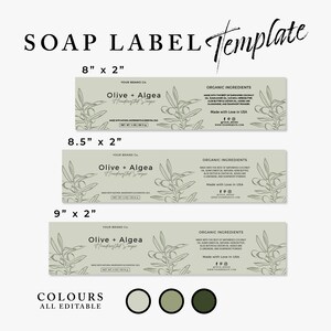 Editable Bar Soap Label Template Printable Custom Soap Label Template