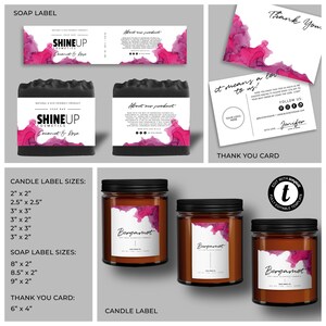 Editable Skincare Label Template, Cosmetic Product Labels, Beauty Branding Kit, DIY Printable Jar Labels, Templett image 4