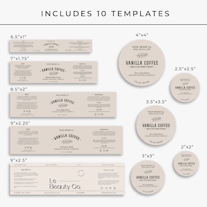 Editable Cosmetic Jar Labels Template, Printable Beauty Product Labels
