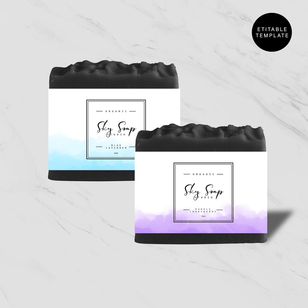 Editable Soap Label Template, DIY Soap Packaging, Printable Soap Labels ...