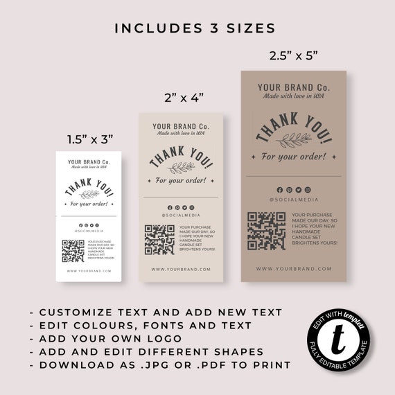 Editable Box Seal Label, Box Sticker Template, Box Packaging