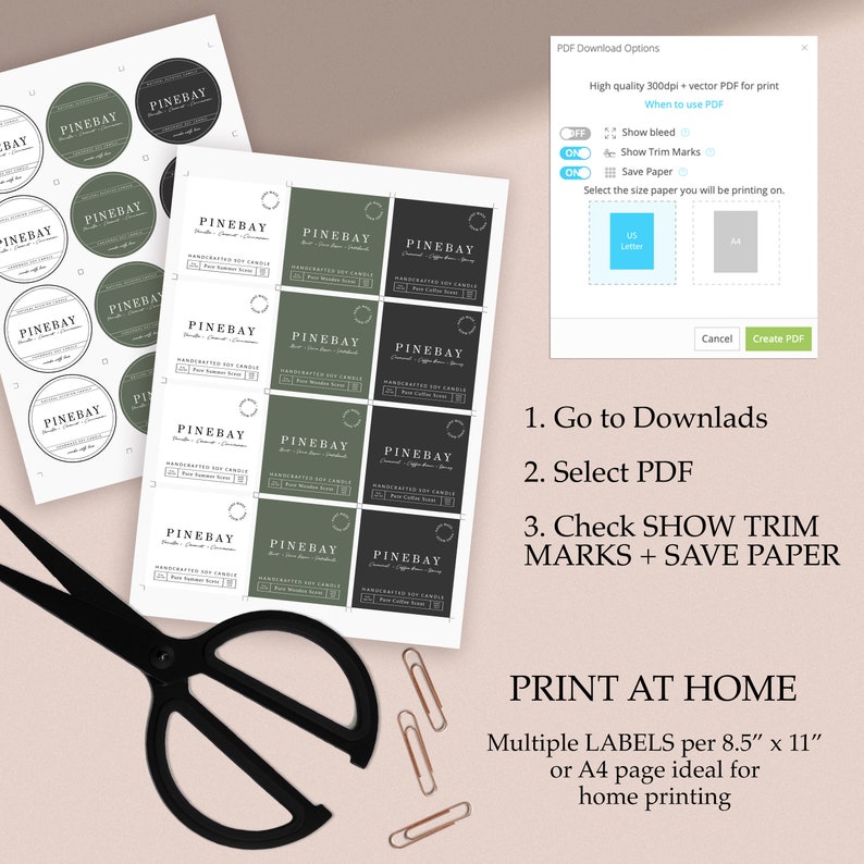 Editable Candle Business Branding Kit Candle Branding Bundle Etsy