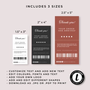 Editable Box Label Template, Box Packaging Sticker, Printable Box Seal ...