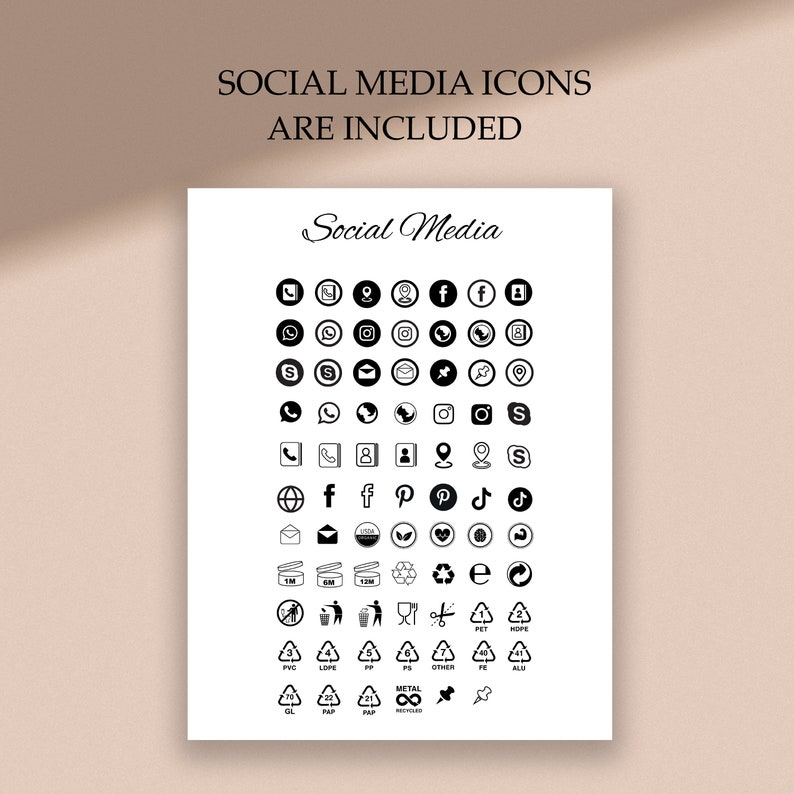 May include: A white sheet of paper with black icons representing various social media platforms, including Facebook, Instagram, Twitter, YouTube, Pinterest, TikTok, and more. The text "Social Media" is written in cursive at the top of the page.