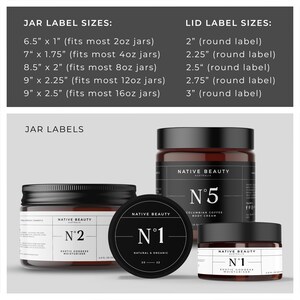 Editable Cosmetic Jar Label Template, Printable Skincare Product Label ...